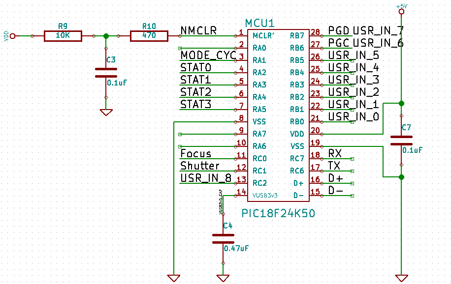 PIC18F24K50 wiring