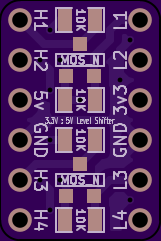 Mosfet 4-channel level shifter back